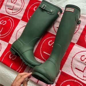 Hunter Matte Tall Boots - Green